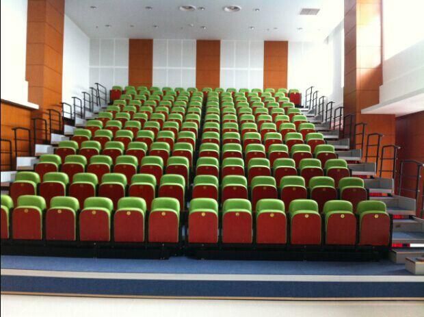 Telescopic Grandstand Movie Theater Seating Telescopic Bleacher with Ergonomic Fabric Chair Jy-765