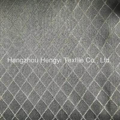 Dark Grey Diamond Design Mattress Ticking Woven jacquard Fabrics for Border