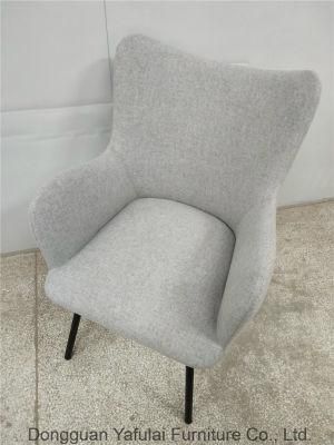 New Classic Armrest Fabric Metal Dining Chair Furniture