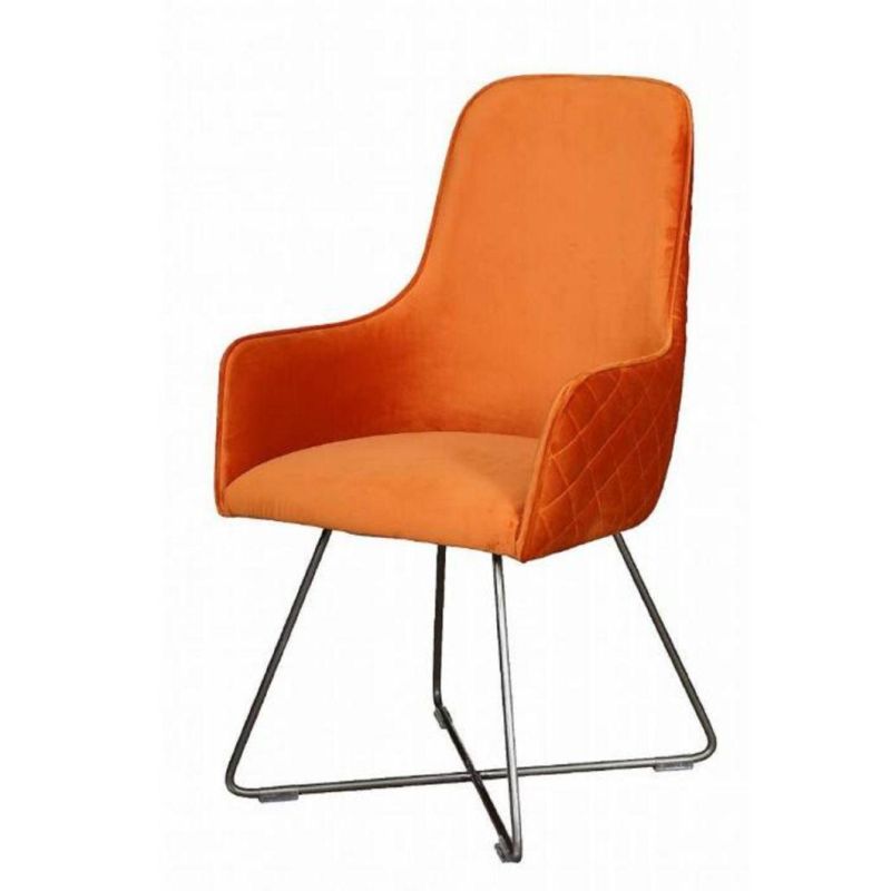 Iron Frame Designer Fabric Dining Chair for Hotel Cafes and Restaurants Can Be Customized Dining Chair