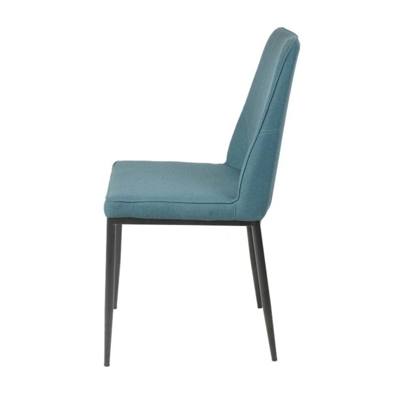 New Restaurant Modern Restaurant Velvet Fabric Blue Dining Chair