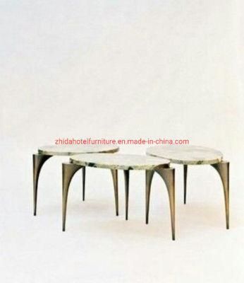 Hotel Stainless Steel Round Coffee Table Living Room Furniture Tea Table