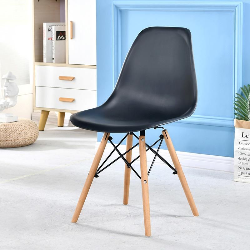 Bright Colors Plastic Seating Eiffel Wholesale Cheap Price Replica Chair Scandinavian Chair Wooden Dining Chair