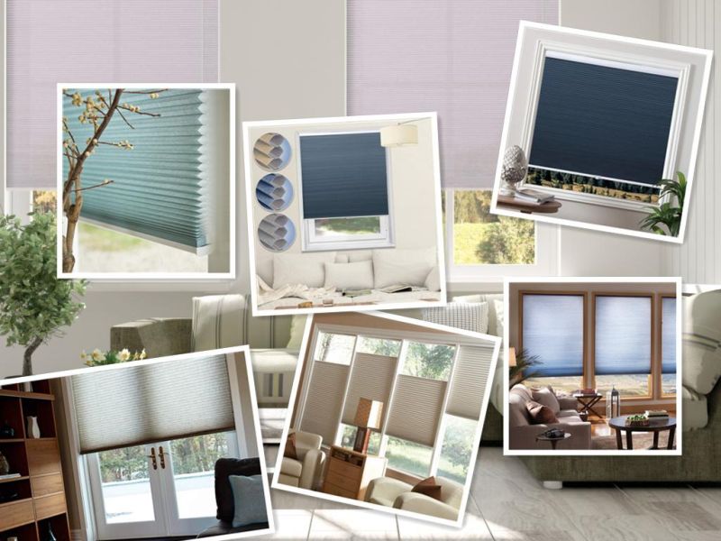 Cordless Blackout Cellular Shades Fabric Honeycomb Blinds for Windows Doors and Bedroom