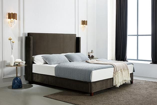 Zhida OEM&ODM Modern Bedroom Set Furniture Luxury King Queen Double Size Solid Wood Bed Hot Sale