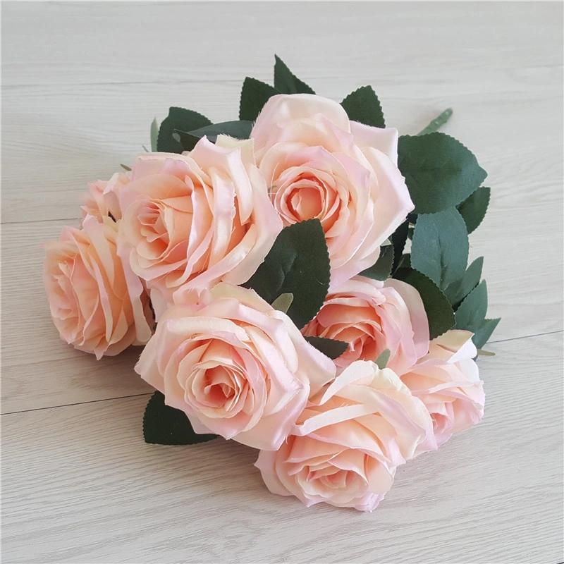 Silk Fabric Flower Bouquet Artificial Rose Flower