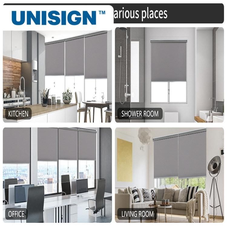 Non-Curl Roller Blinds Fireproof Blackout Fiberglass Window Curtain Fabric for Window Curtain