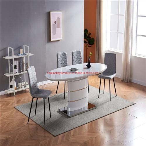 Modern Style of Dining Sets MDF Extenable Dining Table in Dining Room