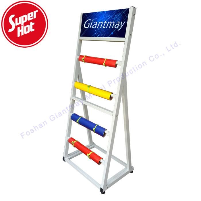 Exhibition Stand Professional Design Metal Display Fabric Roll Rack