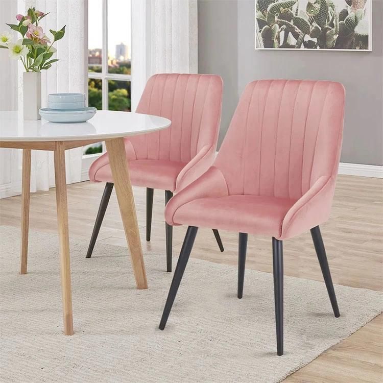 Velvet Chairs Dining Chair Multiple Color Modern Style Velvet Nordic Chairs for Dining Rooms Sillas Metal Leg Upholstery Fabric Modern Velvet Chair