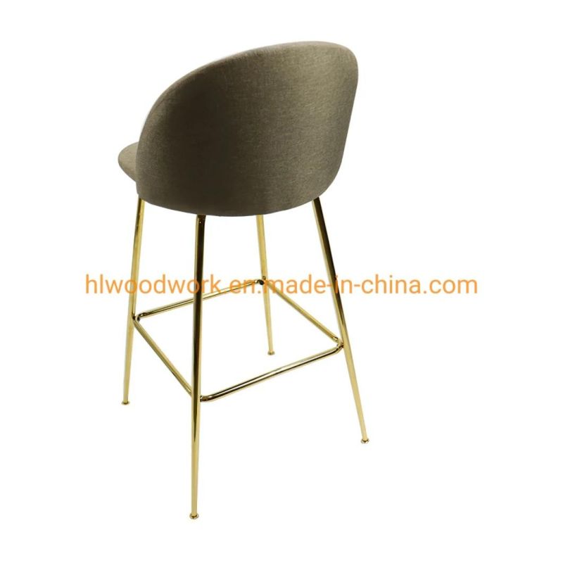 Bar Stools New Home Tall Nordic Metal Luxury Gold Velvet Kitchen Leather High Modern Chair Cheap Furniture Bar Stools with Back Barstool Barchaie