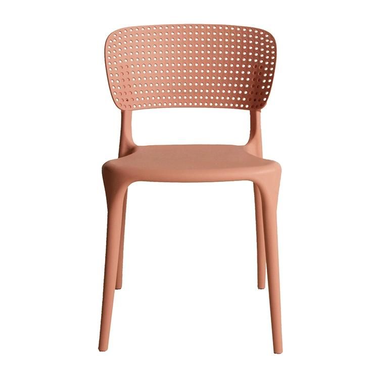 Dining Chair Plastic Chair Scandinavian Home Furniture Furniture Style Colorful Stackable Plastic Full PP Fabric Simple Modern