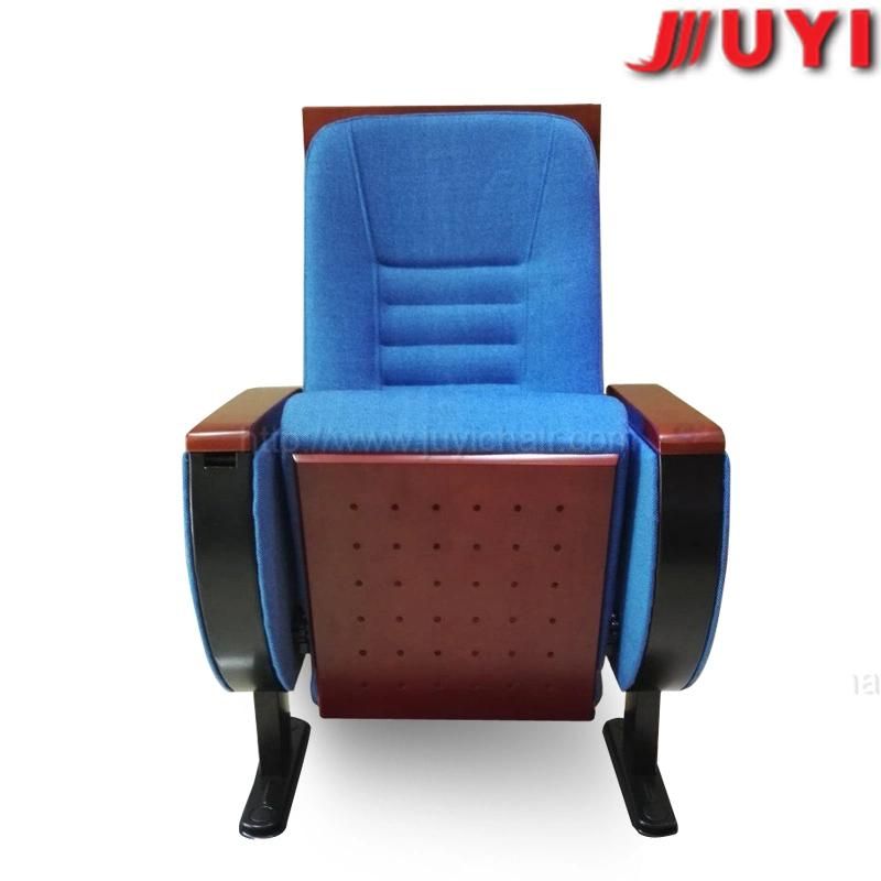 Jy-998tg Fabric Price Wooden Folding Chair Matel Leg Wooden Armrest Wite Pads Conference Chair