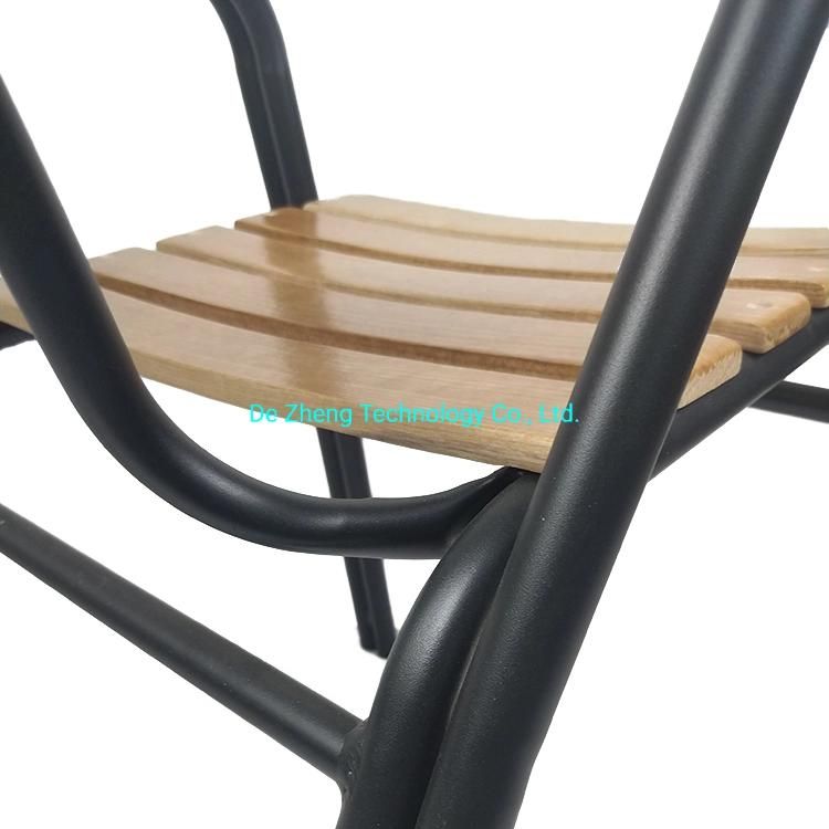 Modern Outdoor Furniture Bar Restaurant Ash Wood Lounger Seat Garden Chair