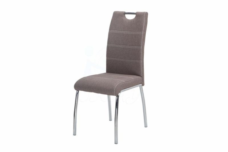 Home Furniture Fabric Chrome Z Shape Dining Chair