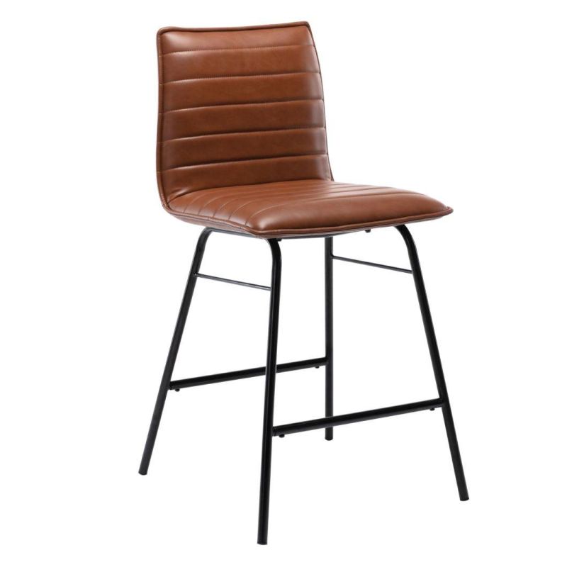 Modern Fashion Adjustable PU Leather Club Home Cheap Bar Stool with Back