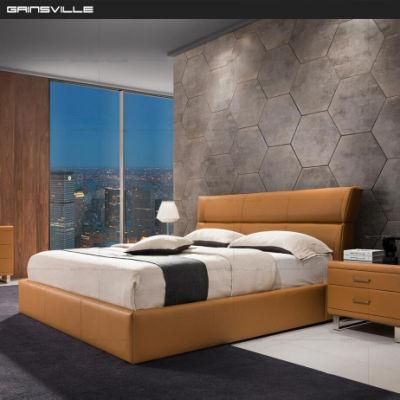 Double Simple Designs King and Queen Size Leather Modern Soft Wall Bed for Bedroom Furniture