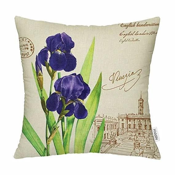 Flower Plant Chair Cushion Casual with Digital Printing 100% Polyester