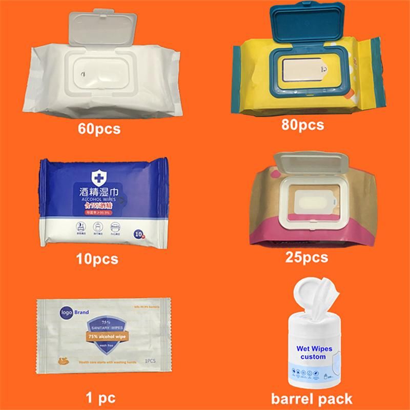 Hot Selling Sterile Non-Alcoholic Wet Wipes for Adults and Children Without Pigment