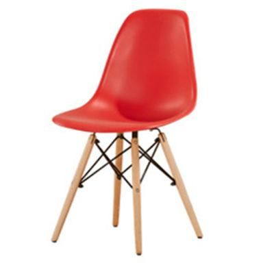 Fast Shipment Wholesale Hot Selling Wooden Leg Modern Nordic Plastic Eames Dining Chair