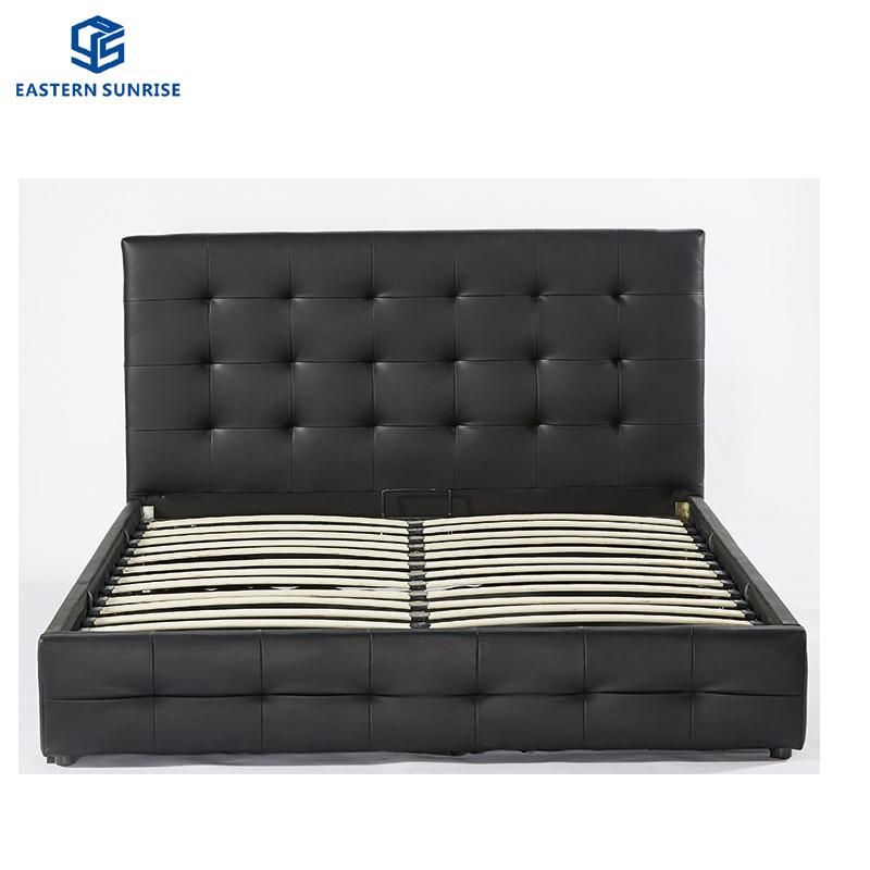 High Quality Bedroom Furniture Cheap Lift up Storage Fabric Double Bed