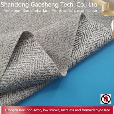 Flame Retardant Heavy Satin Sofa Fabric Jacquard Polyester Fabric for Upholstery