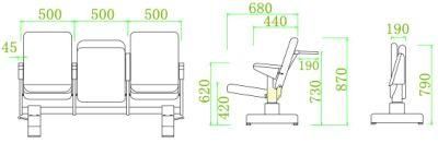 Jy-308 Folding Seat Church Plastic Shell Armchairs Flip up Fabric Auditorium Chair with Writing Pad Conference Lecture Hall Chair Meeting Chair