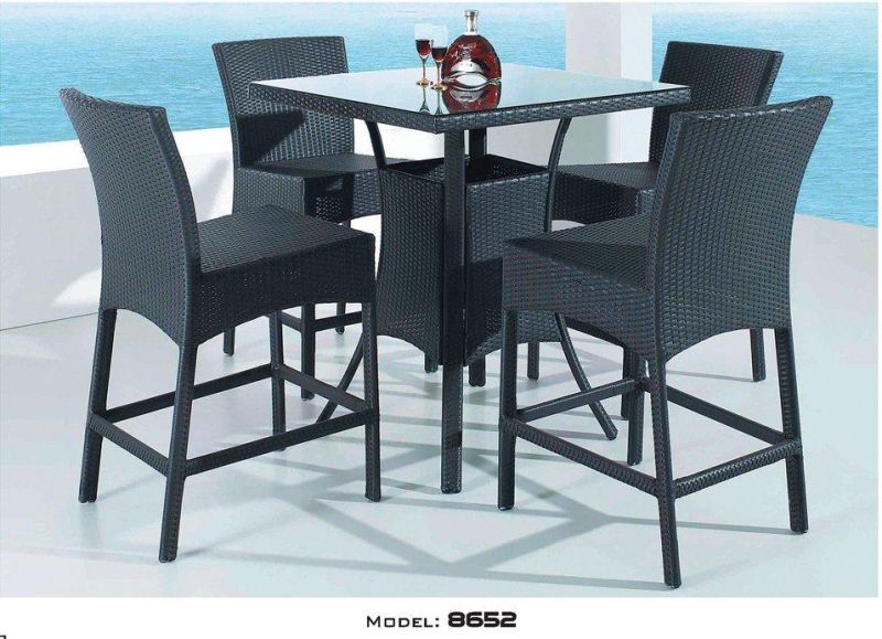 Outdoor Bar Set Wicker Bar Furniture PE Rattan Bar Table