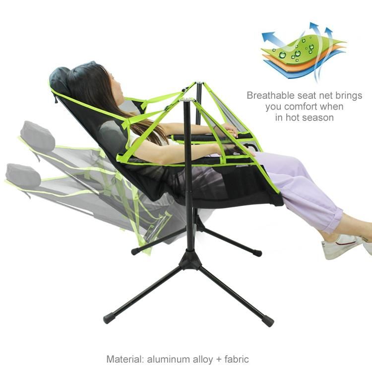 2020 New Popular Aluminum Folding Camping Rocking Chair