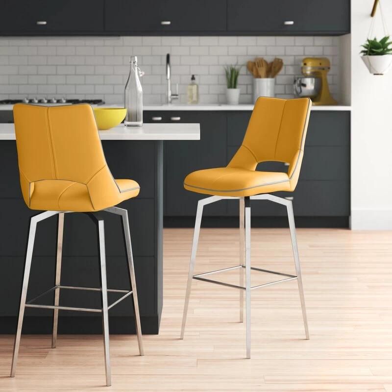 Modern Design Comfortable PU Bar Chair Bar Stool Leisure Chair