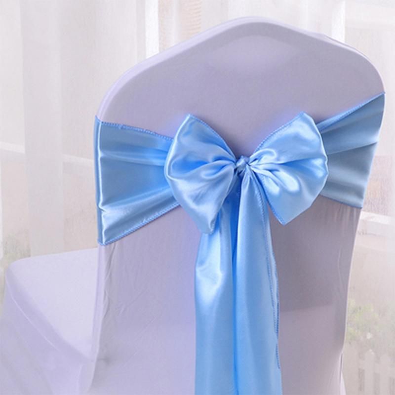 Cheapest Greatful Satin Self Chair Sash Decorative Ribbon Chair Back Ribbon DIY Bow Ties for Wedding Party Event