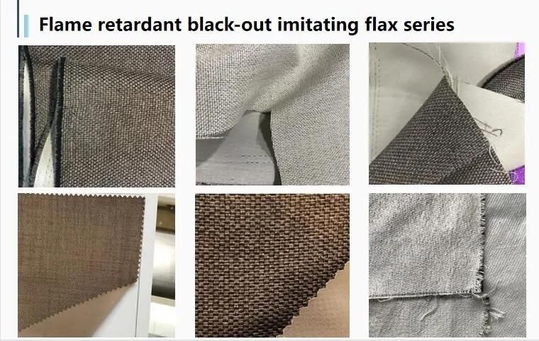 Fire Retardant 100% Polyester Linen Look Fabric for Sofa Upholstery