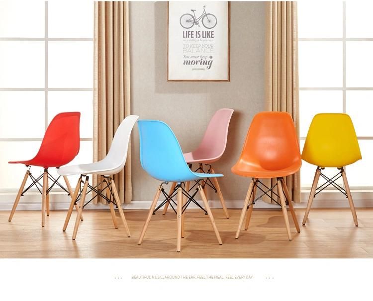 Best Seller Plastic Material French Nordic Scandinavian Wooden Dining Chairs for Home Furniture