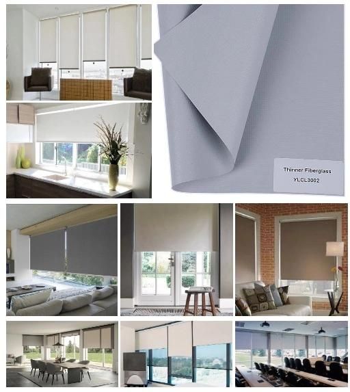 Window Hard Tube Package Yuli PVC+Fiberglass Roller Blind Curtain Fabric