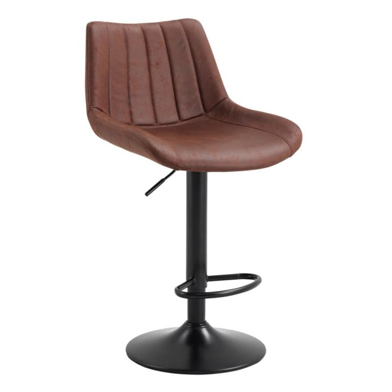 Best Selling Modern Cheap Comfortable PU Leather Swivel Adjustable Bar Stool