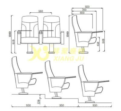 Church College School Auditorium Chairs Padded Seat Conference University Lecture Hall Chair