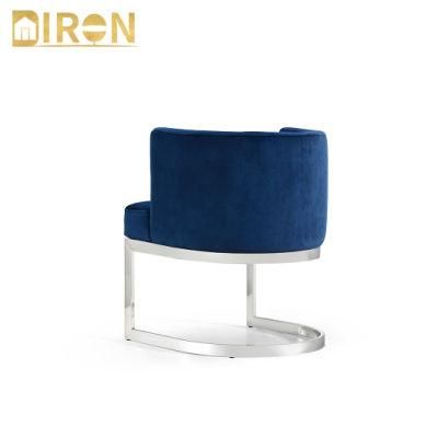 New Fashionable Luxury Restaurant Soft Fabric Dining Seating Chair