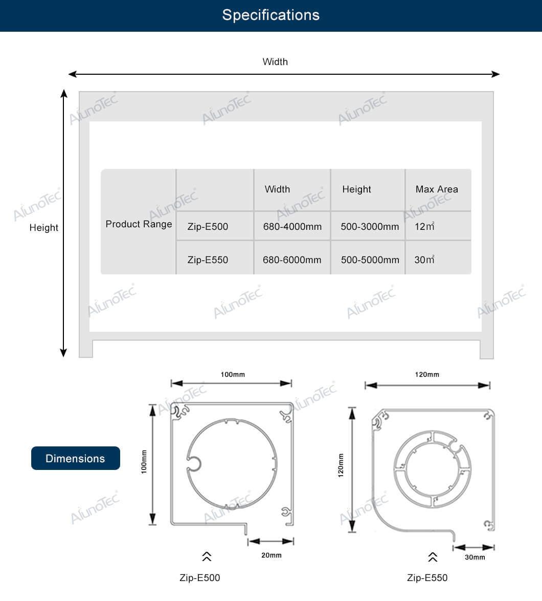 Factory Outlet Anti-UV Fabric Shades Patio Vertical Curtains Shade Shutters Screen Outdoor Motorized Zip Roller Blind