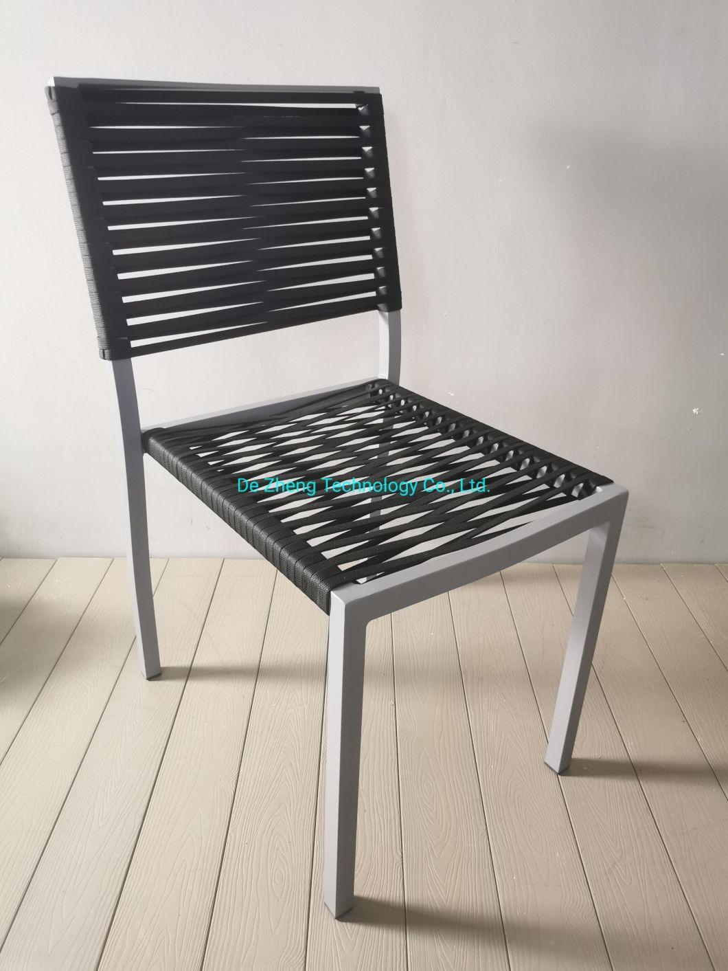 Restaurant Aluminium Outdoor Rope Dining Chair