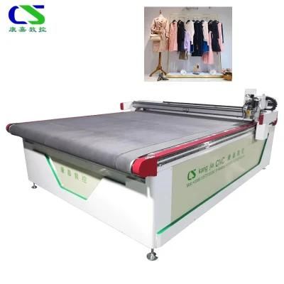 CNC Round Knife Auto Fabric Cutting Machine Textile Cutter for Garments Sofa Industry