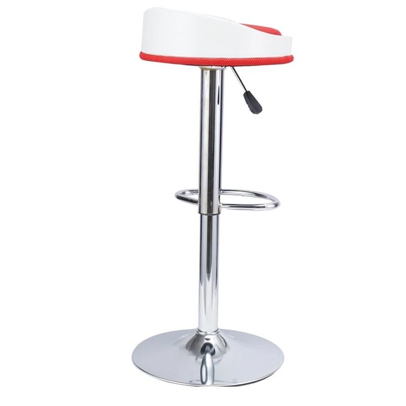 New Arrival Fashion PP Back Fabric Cushion Seat Chrome Leg Multicolor Height Adjustable Swivel Bar Stool for Kitchen Island Use