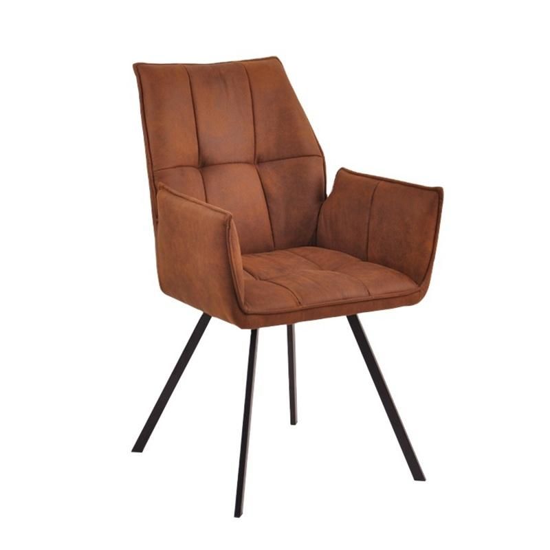 Kitchen Dining Upholstered Soft Fabric Reception Pub Restaurant Brown Chair