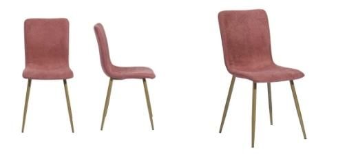 Modern Vetvel Fabric Metal Legs Dining Chair in Many Colors