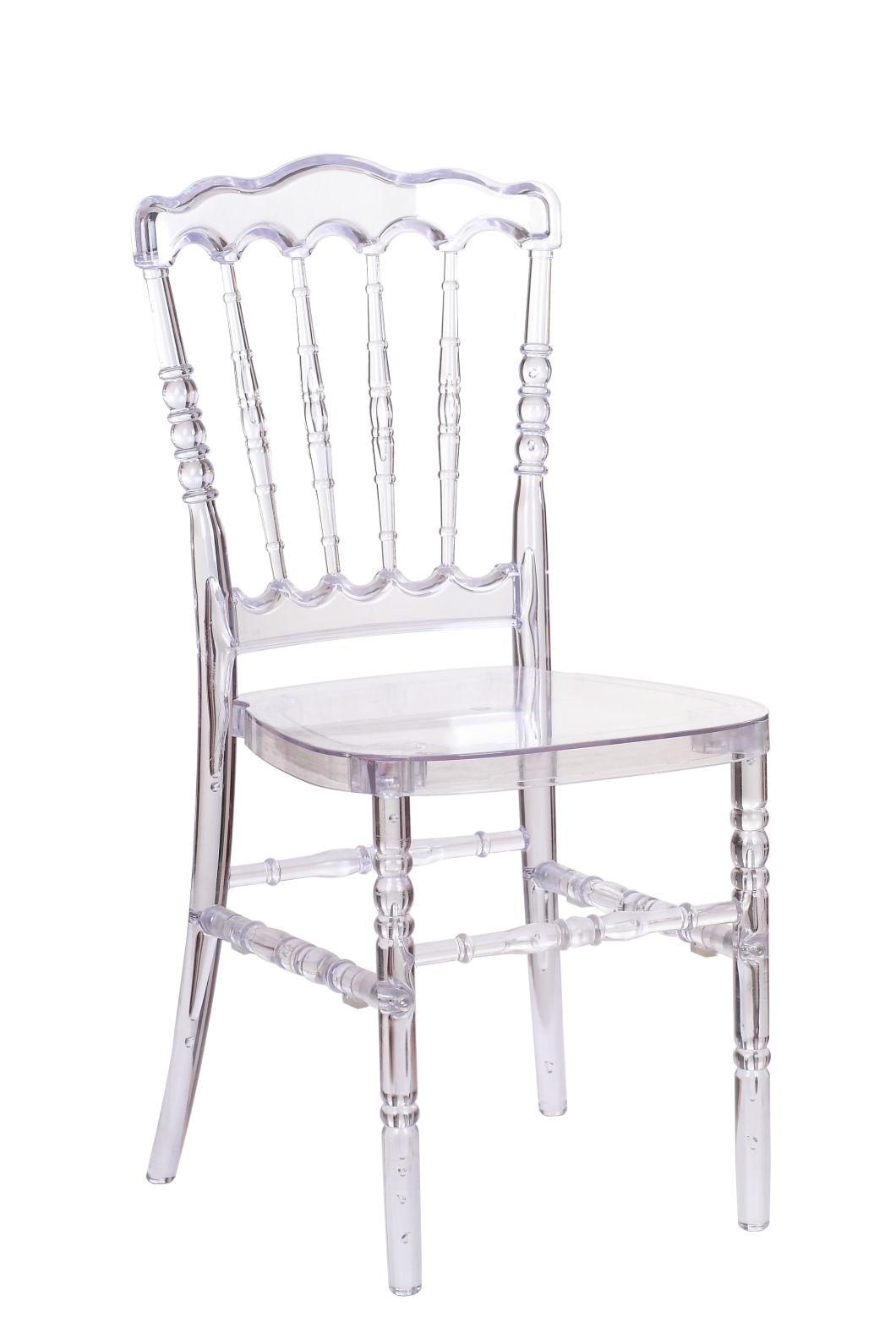 Kvj-Na1 Wedding Event Clear Transparent Plastic PC Napoleon Dining Chair