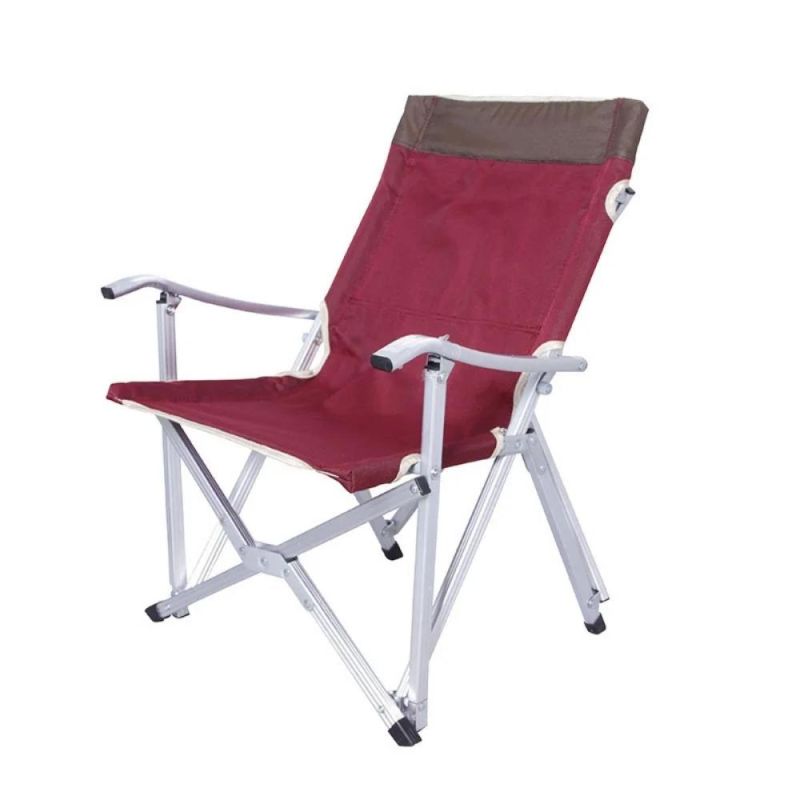 Outdoor Folding Camping Chair Three-Speed Adjustable Long Back Chair Beach Recliner Garden Picnic Lounge Chair with Bag Wyz19652