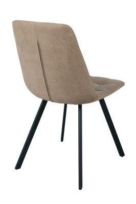 Modern New Design Style Home Furniture Comfortable Velvet Fabric Luxury Metal Dining Chair for Sale