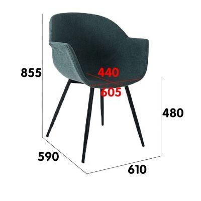 Latest Model Fabric Restaurant Chairs Home Goods Metal Dining Room Chair