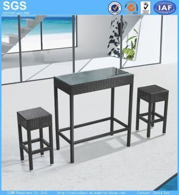 Bar Furniture PE Rattan Stools and Table