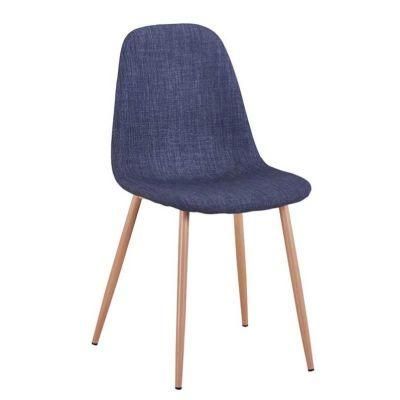 Wholesale Home Furniture Colored Velvet Fabric Dining Chair with Paper Metal Legs