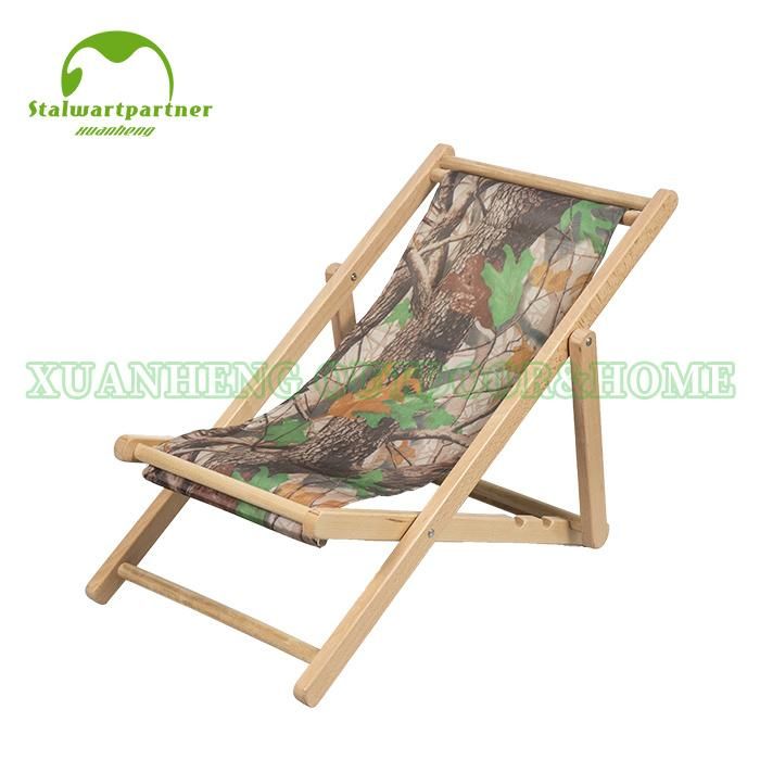 Heavy Duty Folding Wood Lounge Chair